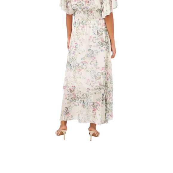 VINCE CAMUTO Plus Size Dandelion Floral Tiered Lined Maxi Skirt 1X - Picture 9 of 16